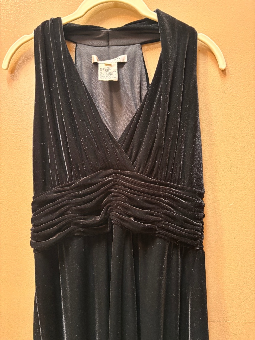 Evan Picone Vintage Black Halter Midi Evening Wear Dress Size 10